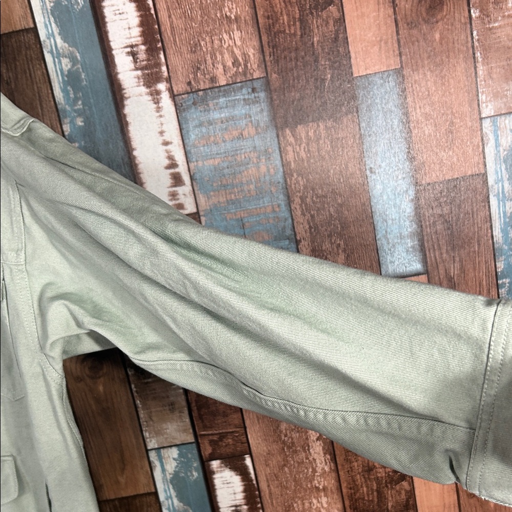 Gianni Bini Light Green oversized zip side Jacket - Picture 8 of 16